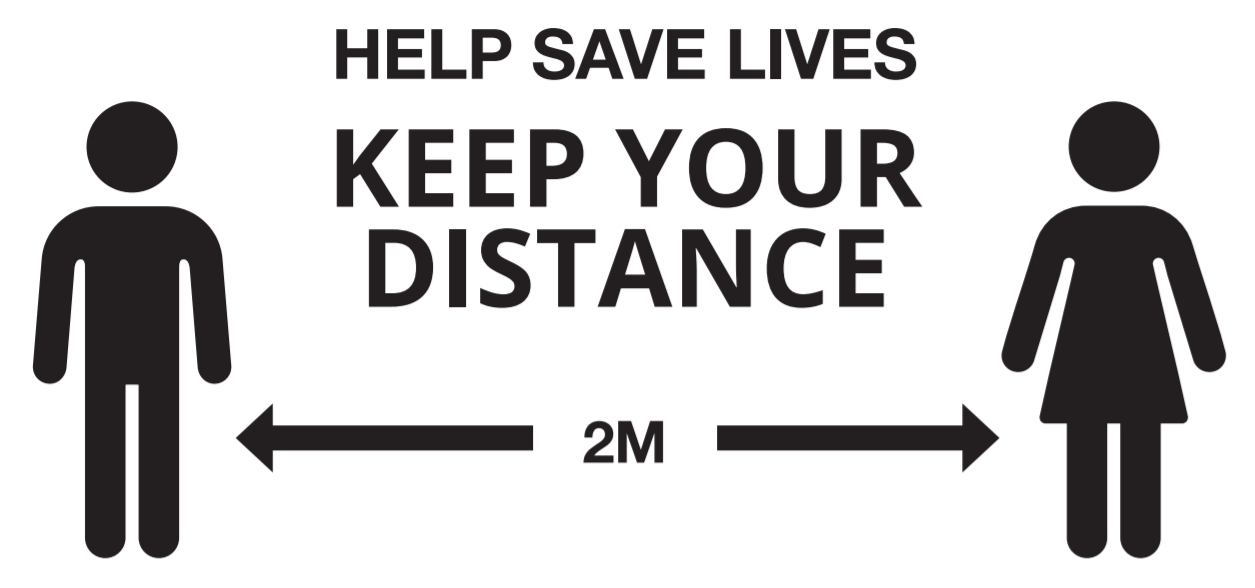 Help Save Lives: Keep 2 metres apart